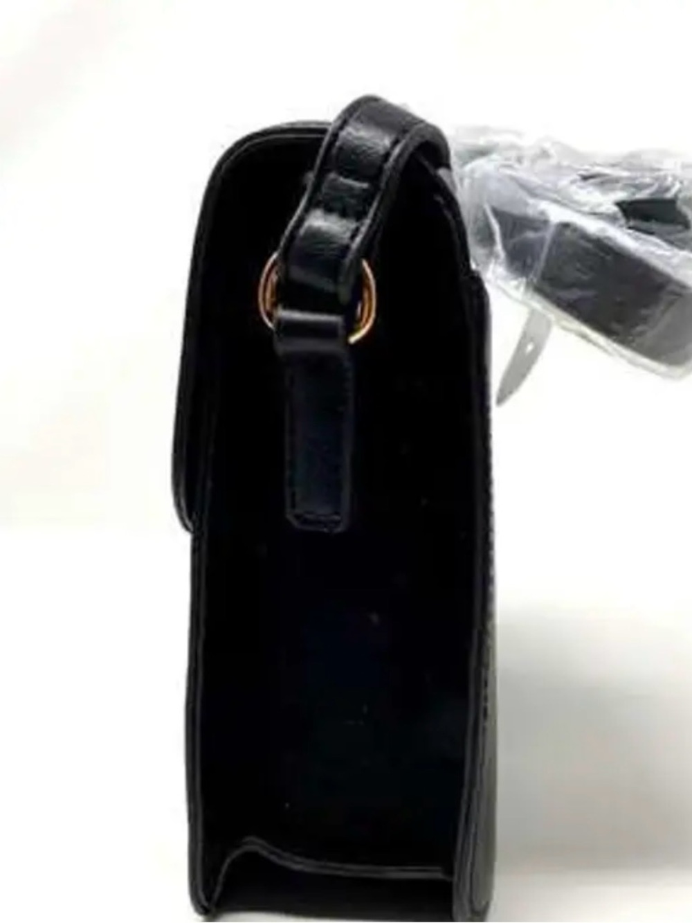 NWT Rachel Zoe Black Croc-Embossed Crossbody with Gold Accents - Picture 5 of 7